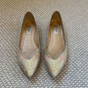 L. K. Bennett Luisa Ballerina Metallic Jacquard